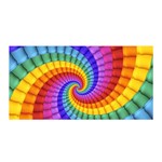 Psychedelic Rainbow Spiral Satin Wrap