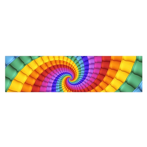 Psychedelic Rainbow Spiral Satin Scarf (Oblong) from ArtsNow.com Front