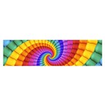 Psychedelic Rainbow Spiral Satin Scarf (Oblong)