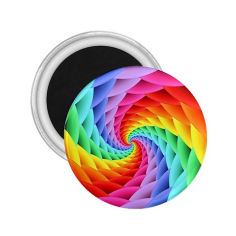 Psychedelic Rainbow Spiral 2.25  Magnet from ArtsNow.com Front