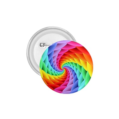 Psychedelic Rainbow Spiral 1.75  Button from ArtsNow.com Front