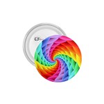 Psychedelic Rainbow Spiral 1.75  Button