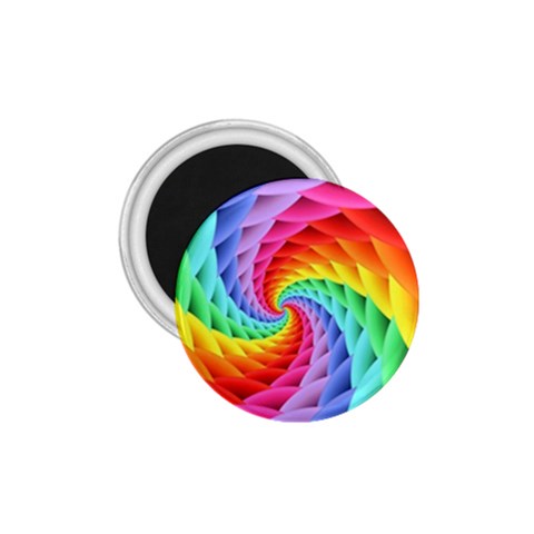 Psychedelic Rainbow Spiral 1.75  Magnet from ArtsNow.com Front