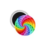 Psychedelic Rainbow Spiral 1.75  Magnet