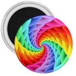 Psychedelic Rainbow Spiral 3  Magnet