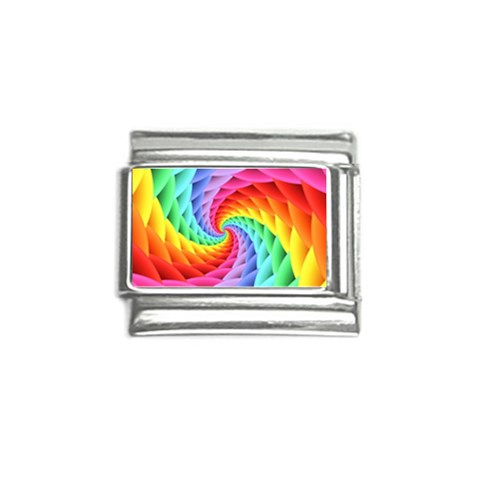 Psychedelic Rainbow Spiral Italian Charm (9mm) from ArtsNow.com Front