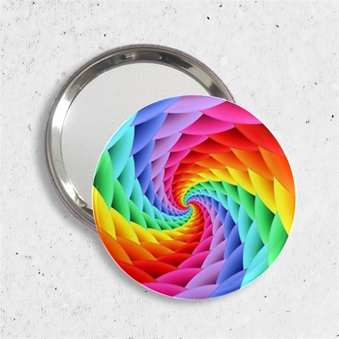 Psychedelic Rainbow Spiral 2.25  Handbag Mirror from ArtsNow.com Front