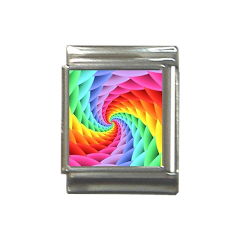 Psychedelic Rainbow Spiral Italian Charm (13mm) from ArtsNow.com Front