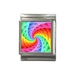 Psychedelic Rainbow Spiral Italian Charm (13mm)