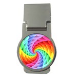 Psychedelic Rainbow Spiral Money Clip (Round)