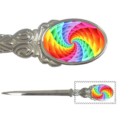 Psychedelic Rainbow Spiral Letter Opener from ArtsNow.com Front