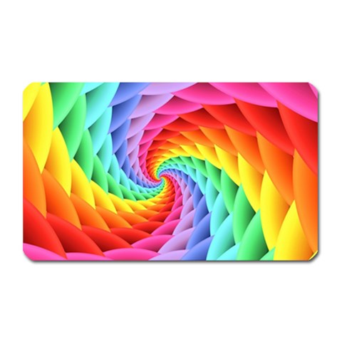 Psychedelic Rainbow Spiral Magnet (Rectangular) from ArtsNow.com Front