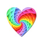 Psychedelic Rainbow Spiral Magnet (Heart)