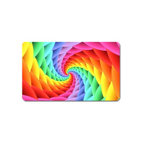 Psychedelic Rainbow Spiral Magnet (Name Card) from ArtsNow.com Front