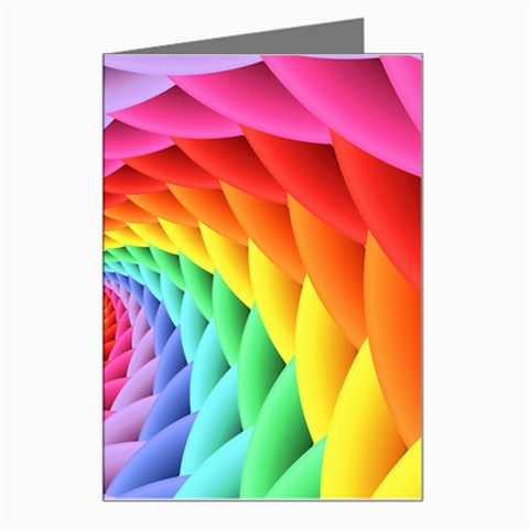 Psychedelic Rainbow Spiral Greeting Card from ArtsNow.com Left