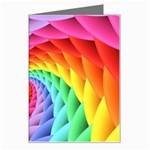 Psychedelic Rainbow Spiral Greeting Card