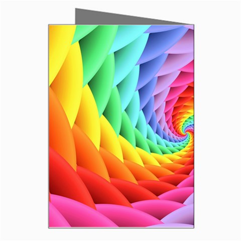 Psychedelic Rainbow Spiral Greeting Card from ArtsNow.com Right