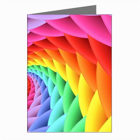 Psychedelic Rainbow Spiral Greeting Cards (Pkg of 8) from ArtsNow.com Left