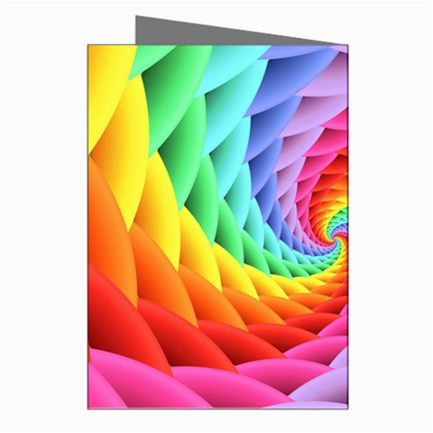 Psychedelic Rainbow Spiral Greeting Cards (Pkg of 8) from ArtsNow.com Right