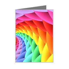 Psychedelic Rainbow Spiral Mini Greeting Card from ArtsNow.com Left