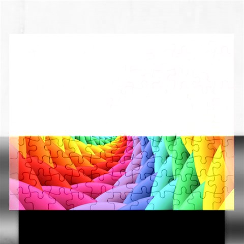 Psychedelic Rainbow Spiral Jigsaw Puzzle (Rectangular) from ArtsNow.com Front