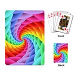 Psychedelic Rainbow Spiral Playing Cards Single Design