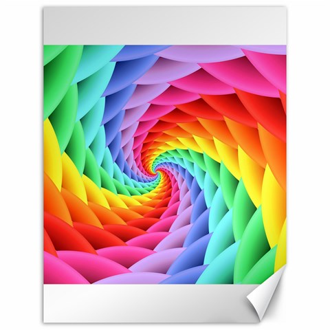 Psychedelic Rainbow Spiral Canvas 12  x 16  from ArtsNow.com 11.86 x15.41  Canvas - 1