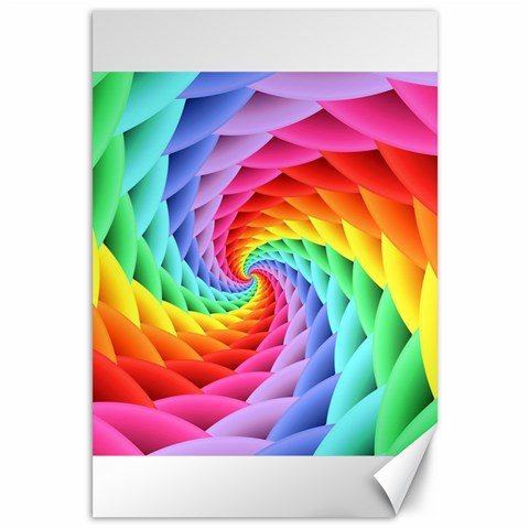 Psychedelic Rainbow Spiral Canvas 12  x 18  from ArtsNow.com 11.88 x17.36  Canvas - 1