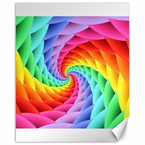 Psychedelic Rainbow Spiral Canvas 16  x 20  from ArtsNow.com 15.75 x19.29  Canvas - 1