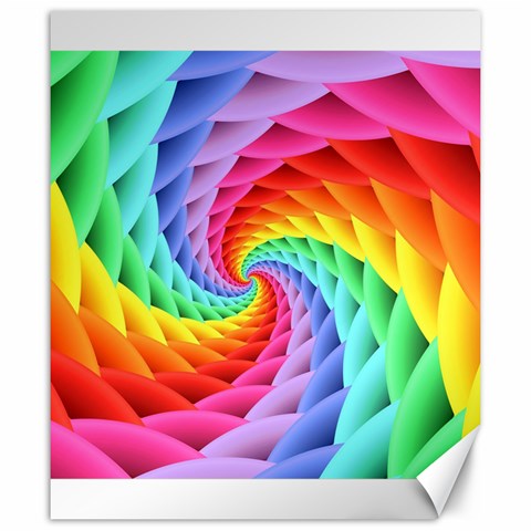 Psychedelic Rainbow Spiral Canvas 20  x 24  from ArtsNow.com 19.57 x23.15  Canvas - 1