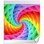 Psychedelic Rainbow Spiral Canvas 20  x 24 