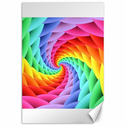 Psychedelic Rainbow Spiral Canvas 20  x 30  from ArtsNow.com 19.62 x28.9  Canvas - 1