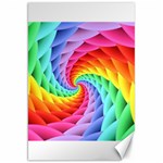 Psychedelic Rainbow Spiral Canvas 20  x 30 