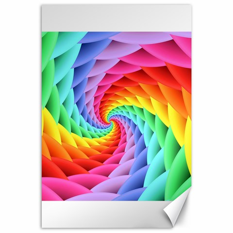 Psychedelic Rainbow Spiral Canvas 24  x 36  from ArtsNow.com 23.35 x34.74  Canvas - 1