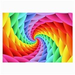 Psychedelic Rainbow Spiral Large Glasses Cloth