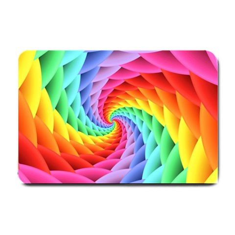 Psychedelic Rainbow Spiral Small Doormat from ArtsNow.com 24 x16  Door Mat