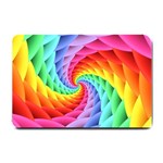 Psychedelic Rainbow Spiral Small Doormat