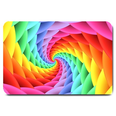 Psychedelic Rainbow Spiral Large Doormat from ArtsNow.com 30 x20  Door Mat