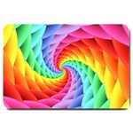 Psychedelic Rainbow Spiral Large Doormat