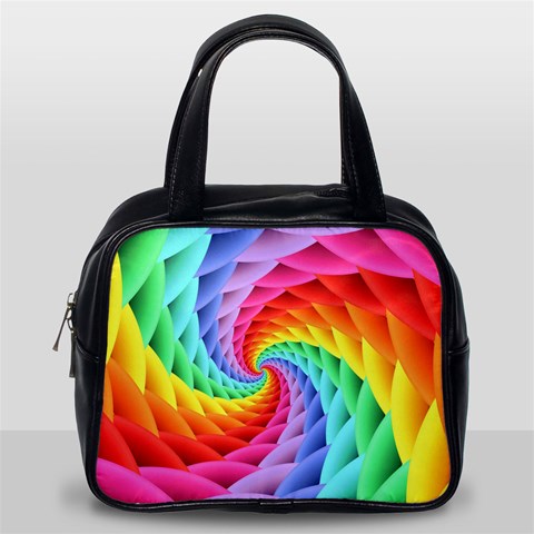 Psychedelic Rainbow Spiral Classic Handbag (Two Sides) from ArtsNow.com Back