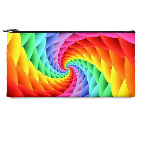 Psychedelic Rainbow Spiral Pencil Case from ArtsNow.com Front