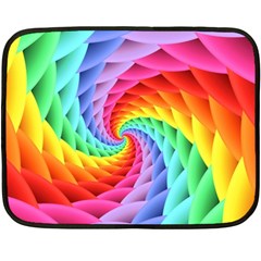 Psychedelic Rainbow Spiral Double Sided Fleece Blanket (Mini) from ArtsNow.com 35 x27  Blanket Back