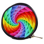 Psychedelic Rainbow Spiral Mini Makeup Bag