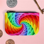 Psychedelic Rainbow Spiral Mini Coin Purse