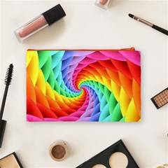 Psychedelic Rainbow Spiral Cosmetic Bag (Medium) from ArtsNow.com Back