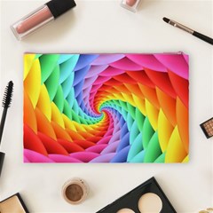 Psychedelic Rainbow Spiral Cosmetic Bag (Large) from ArtsNow.com Back