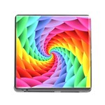 Psychedelic Rainbow Spiral Memory Card Reader (Square)