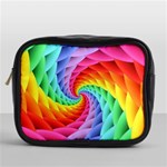 Psychedelic Rainbow Spiral Mini Toiletries Bag (One Side)