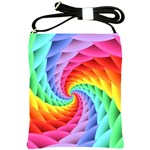 Psychedelic Rainbow Spiral Shoulder Sling Bag