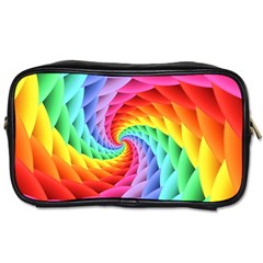 Psychedelic Rainbow Spiral Toiletries Bag (Two Sides) from ArtsNow.com Front